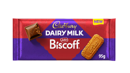CADBURY DAIRY MILK LOTUS BISCUITS CHOCOLATE 95G