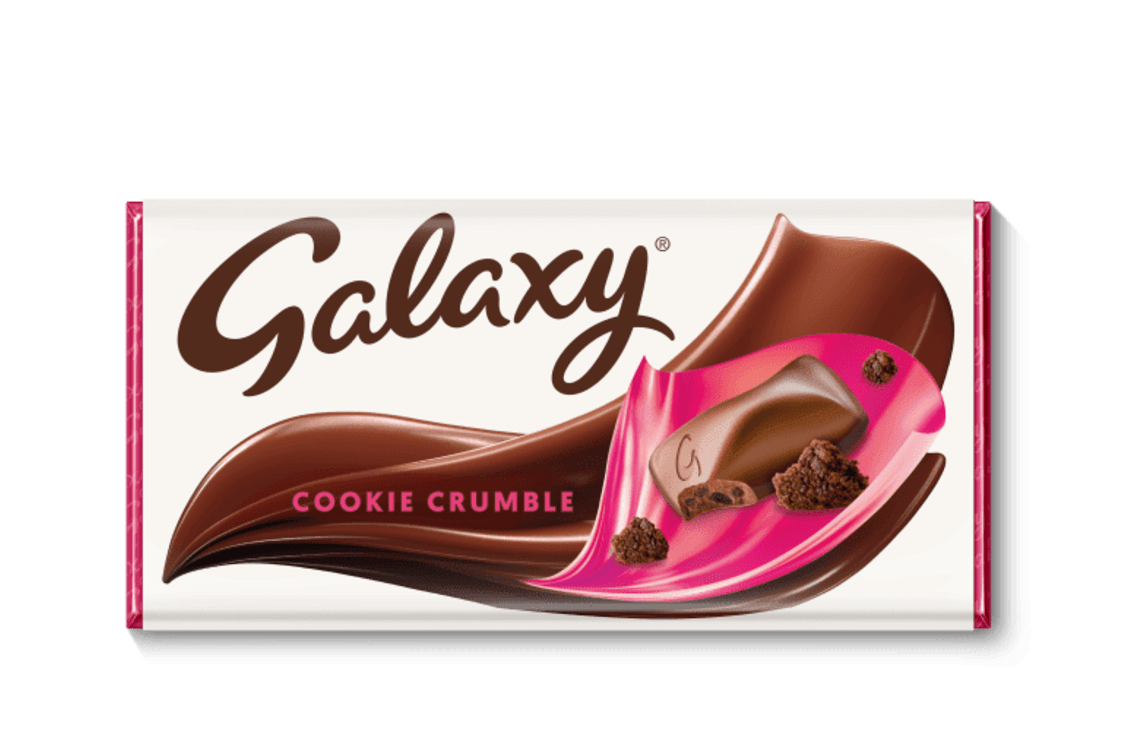 CADSBURY GALAXY COOKIE CRUMBLE 114G PM£1.50