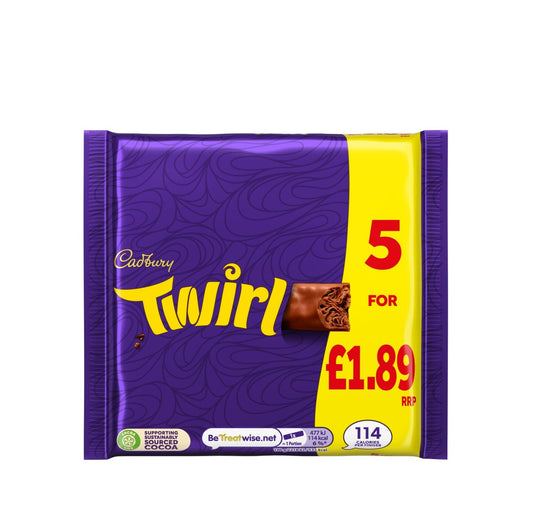 CADSBURY TWIRL 5PK 21.5G