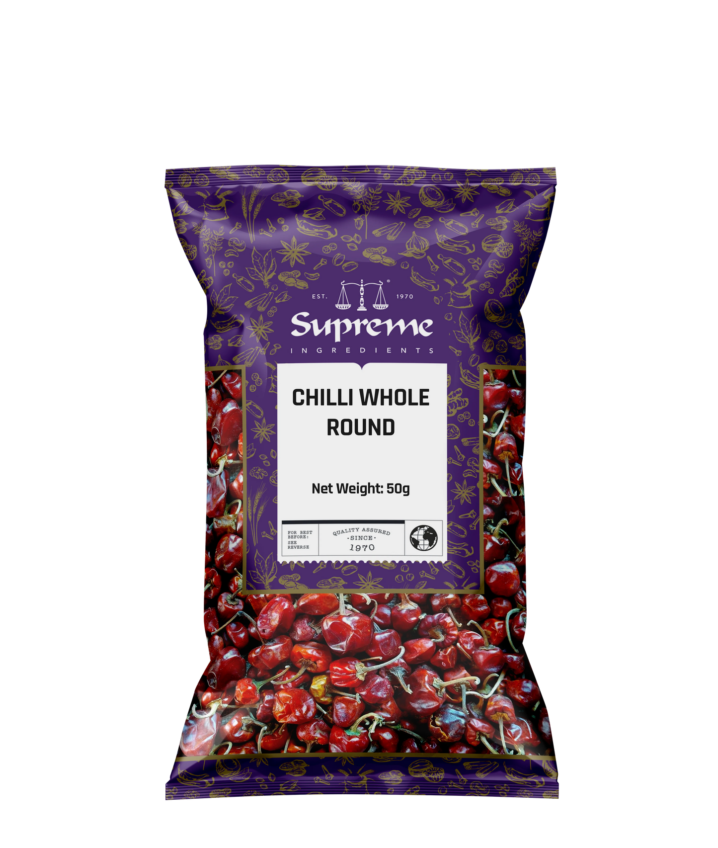 CHILLI WHOLE ROUND 50G (SUPREME QUALITY)