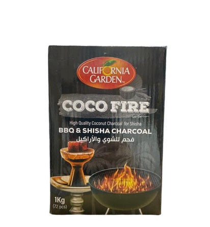COCOFIRE BBQ SHISHA CHARCOAL 1KG (CALIFORNIA GARDEN)