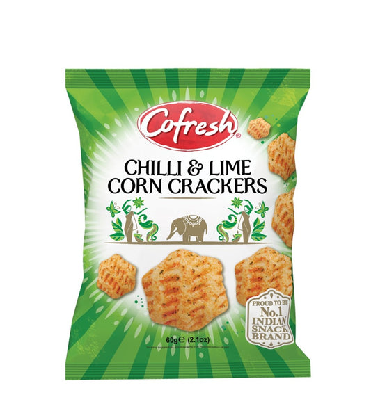 OPFRESH CHILLI & LIME CORN CRACKERS 60G