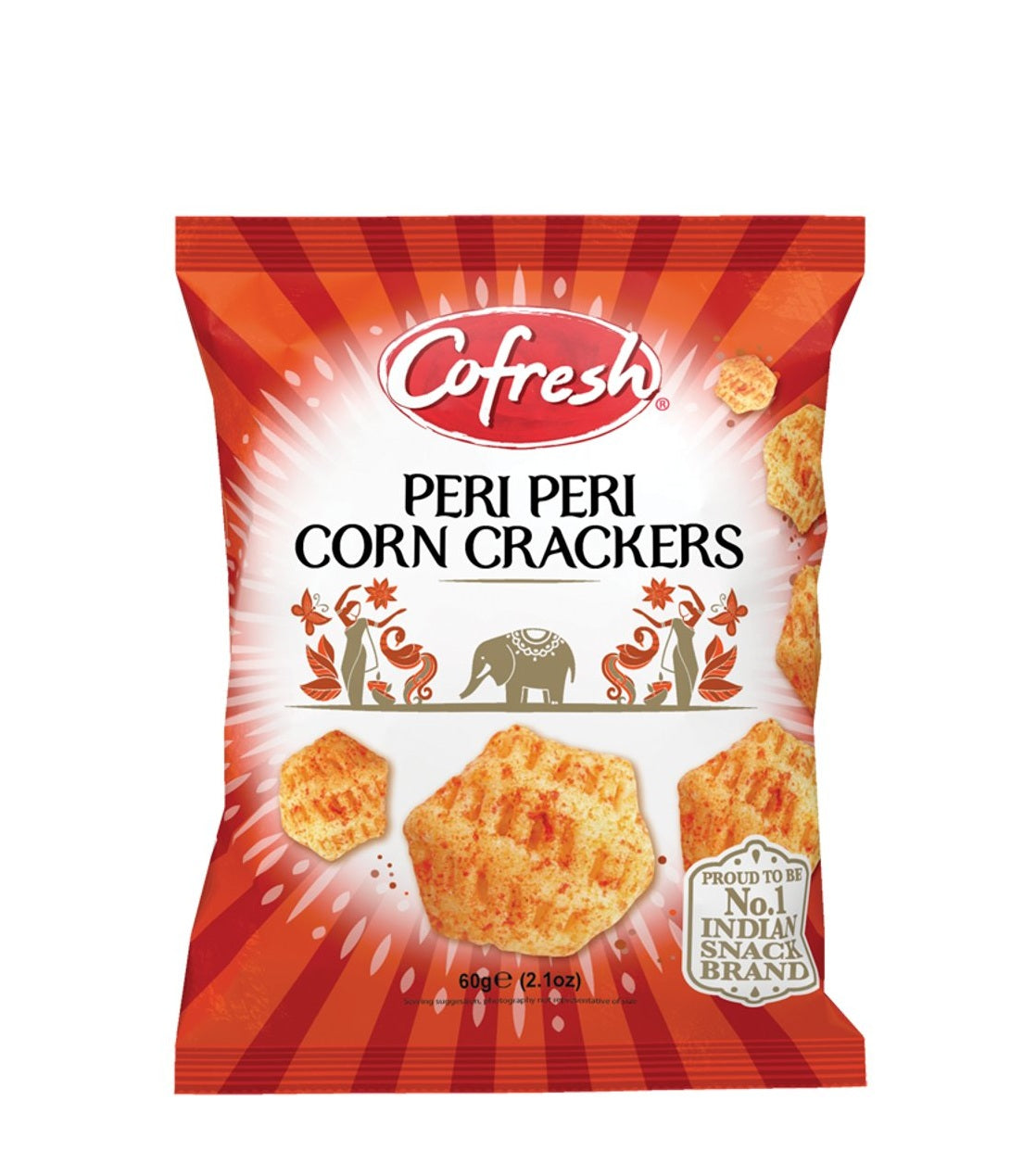 COFRESH PIRI PIRI CORN CRACKERS 70G