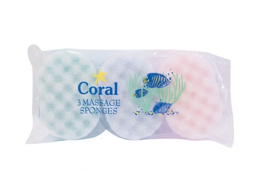CORAL MASSAGE SPONGE 3 PACK