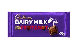 DAIRY MILK FRUIT & NUT 95G PM£1.69