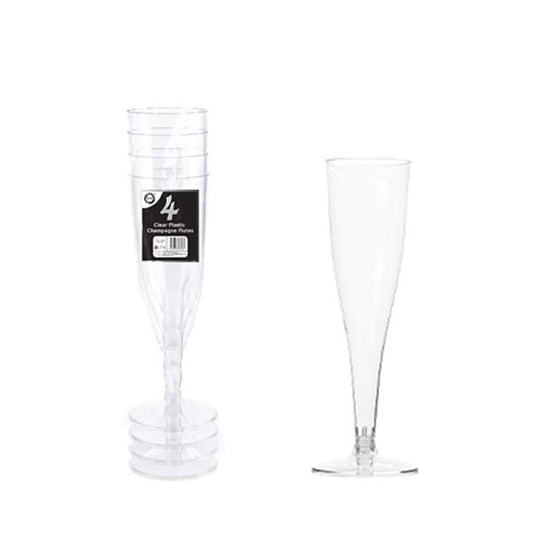 CHAMPAGNE FLUTE CLEAR 4PCS