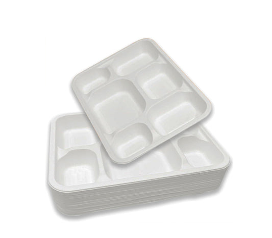 DID 6 COMPARTMENT HEAVY DUTY THALI 50PCS