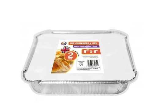 DID 9x9 FOIL CONTAINER 2PK