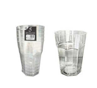 DID CRYSTAL CLEAR DRINKING CUPS 5PK