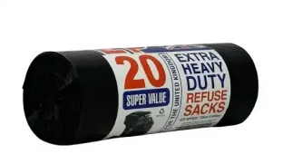 EXTRA VALUE HEAVY DUTY BIN BAGS 20'S