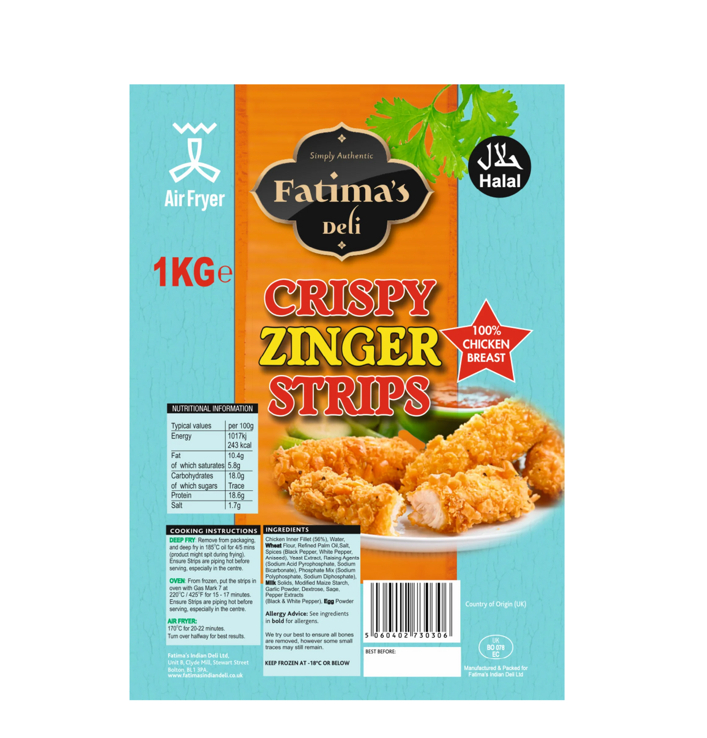 FATIMA CRISPY ZINGER STRIPS 1KG