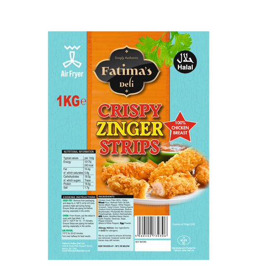 FATIMA CRISPY ZINGER STRIPS 1KG