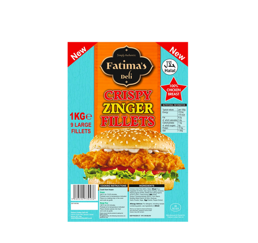 FATIMAS CRISPY ZINGER FILLETS 1KG