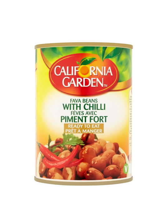 FAVA BEANS WITH CHILLI 400G (CALIFORNIA GARDEN)