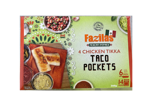 FAZILASCHICKEN TIKKA TACOS 4PK 360G