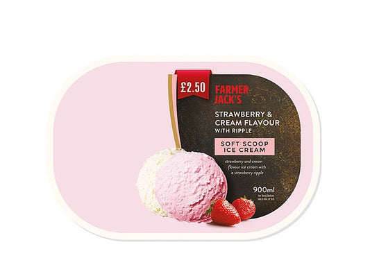 FJACK STRAWBERRY ICE CREAM 1.6LTR PM£2.50