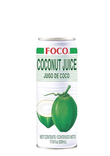 FOCO COCONUT JUICE W/PULP  520ML