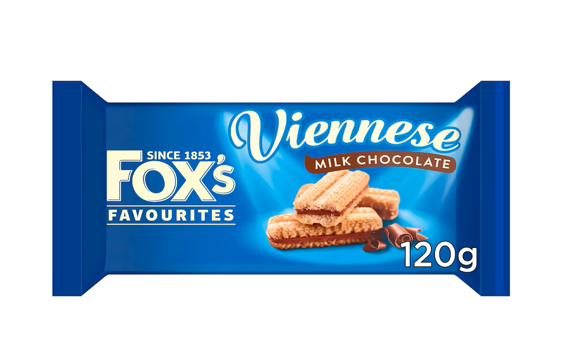 FOX'S VIENNESE MILK CHOCOLATE 120G PM£2.