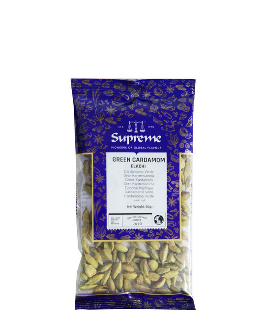 SQ GREEN WHOLE CARDAMOM 50G