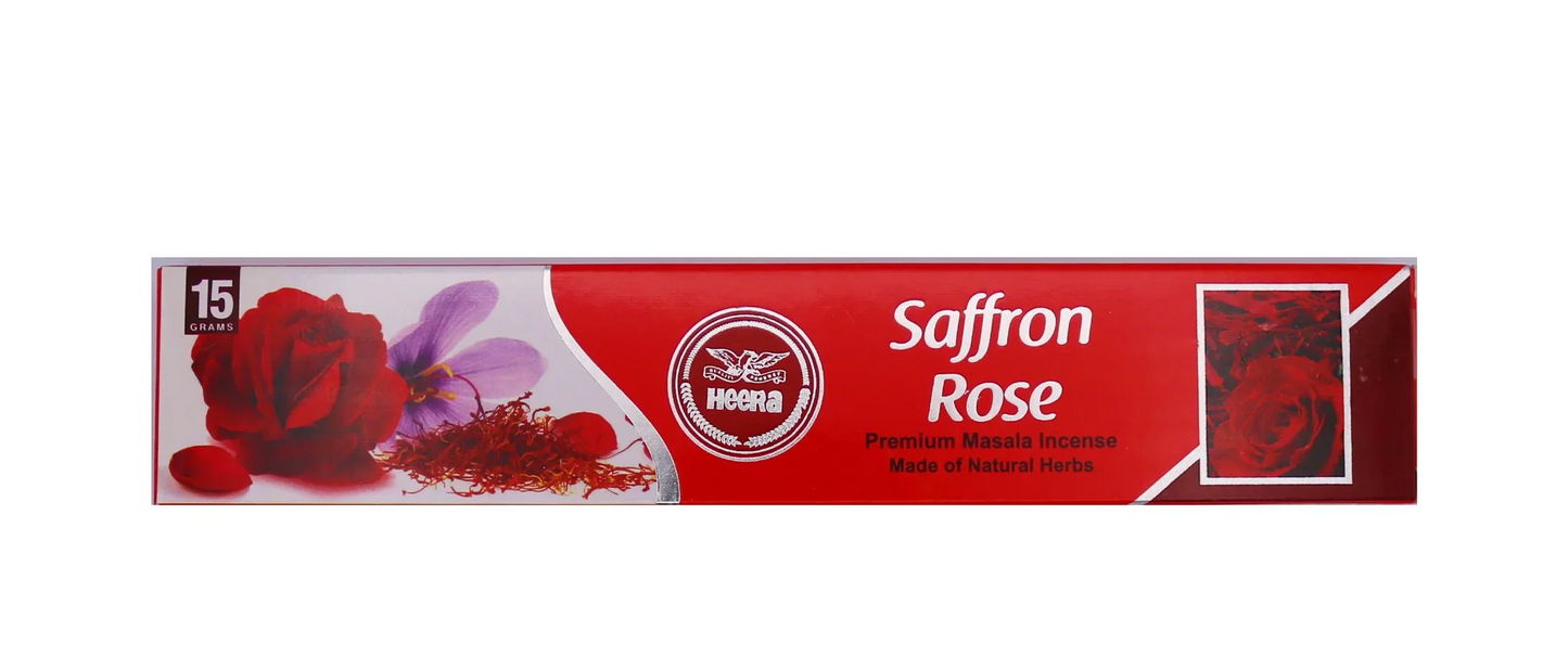 HEERA SAFFRON ROSE AGARBATTI 15G