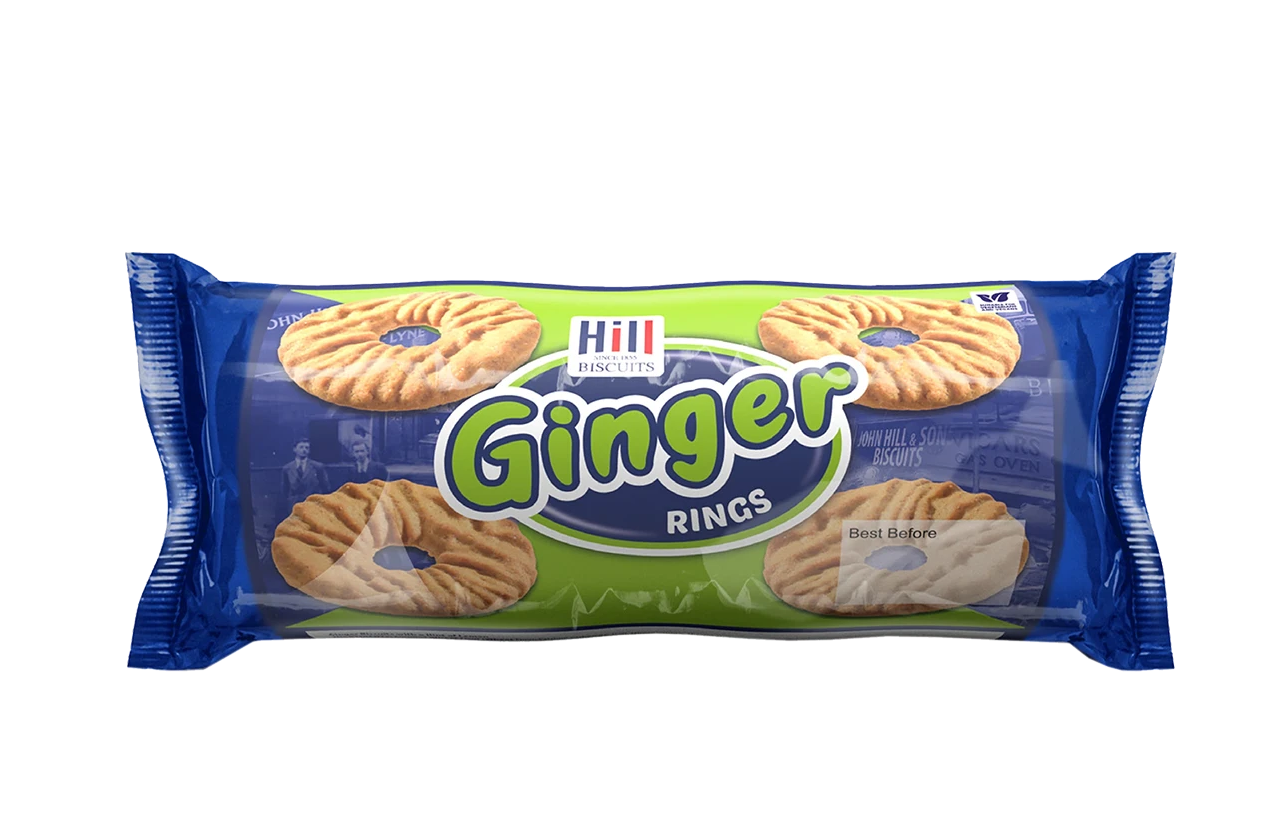 HILL BISCUITS GINGER RINGS 150g