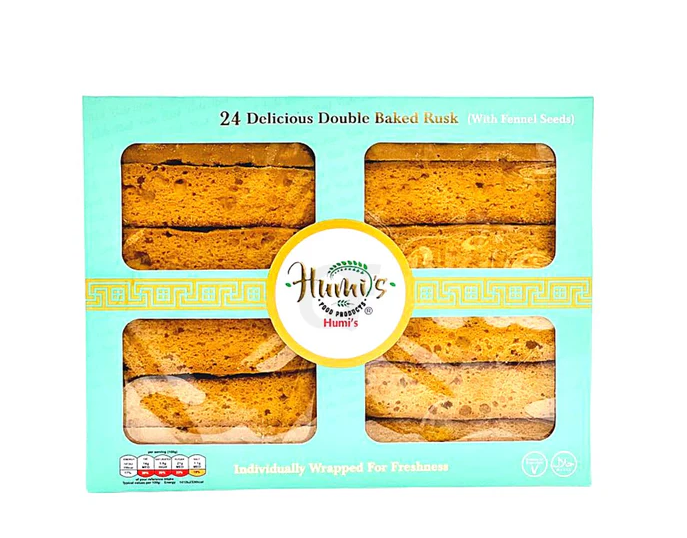 HUMI DOUBLE BAKE RUSK W/FENNEL 24PK 750G