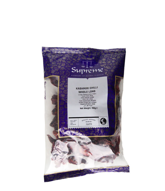 KASHMIRI CHILLI WHOLE 150G (SUPREME QUALITY)