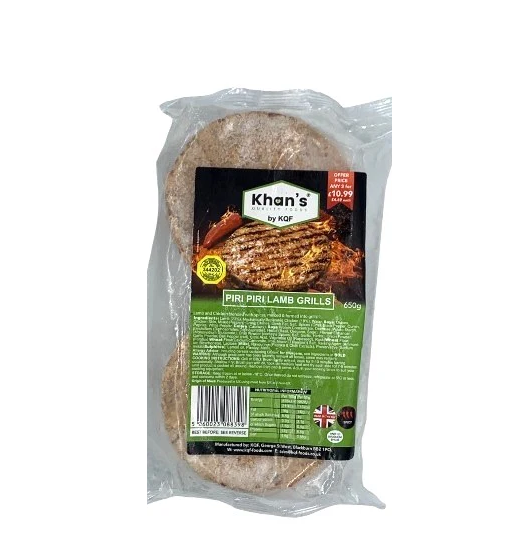 KHANS PIRI PIRI LAMB GRILLS 730G