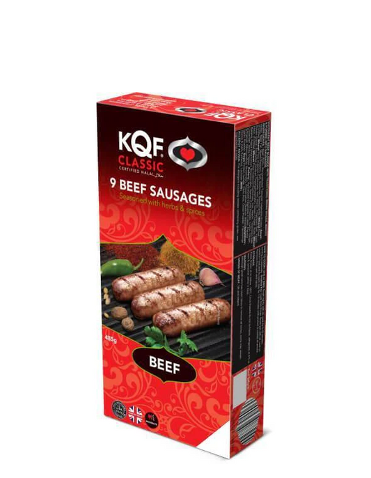 KQF CLASSIC BEEF SAUSAGE 9'S 485G