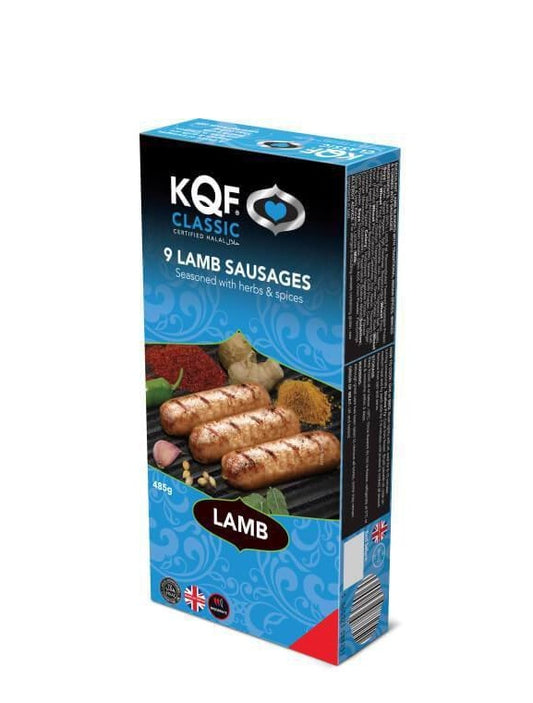 KQF CLASSIC LAMB SAUSAGES 9'S 485G PM£5.49