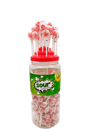 LICK-IT SOUR LOLLIES 150PCS-7G JAR