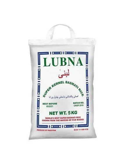 LUBNA SUPER KERNAL BASMATI RICE 20kg, 10kg, 5kg