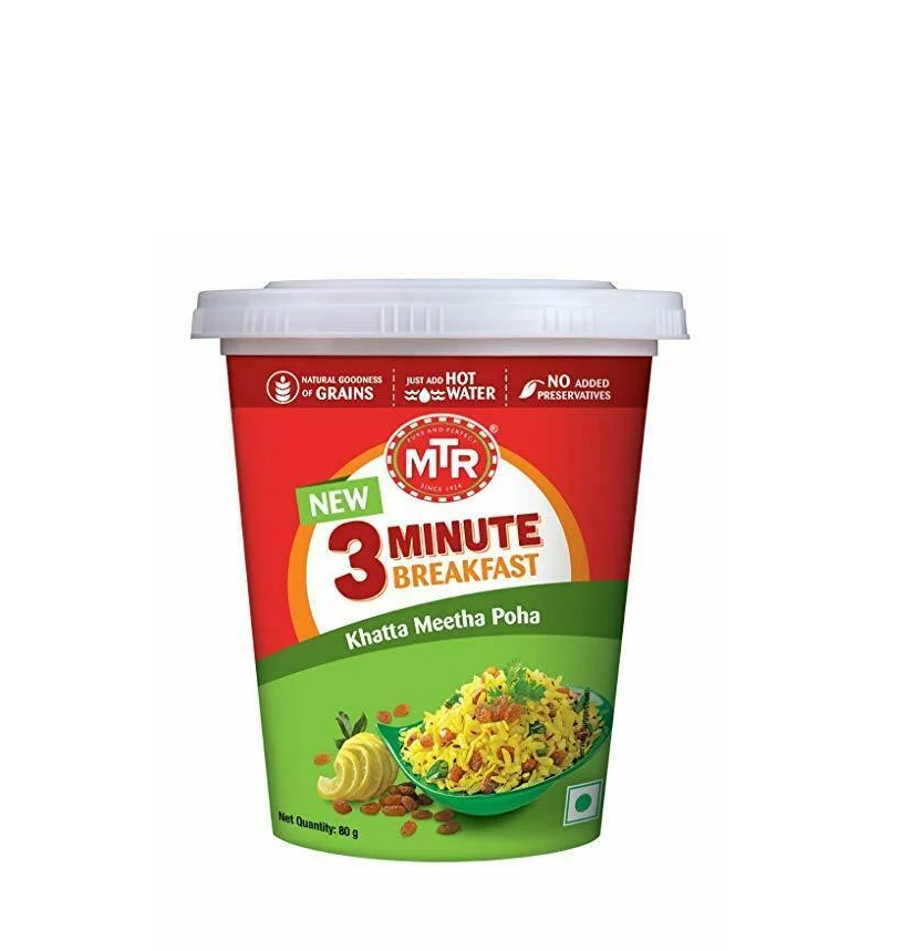 MTR 3 MINUTE BREAKFAST KHATTA MEETH POHA 80G