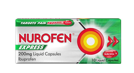 NUROFEN EXPRESS LIQUID CAPSULES 200MG 10'S