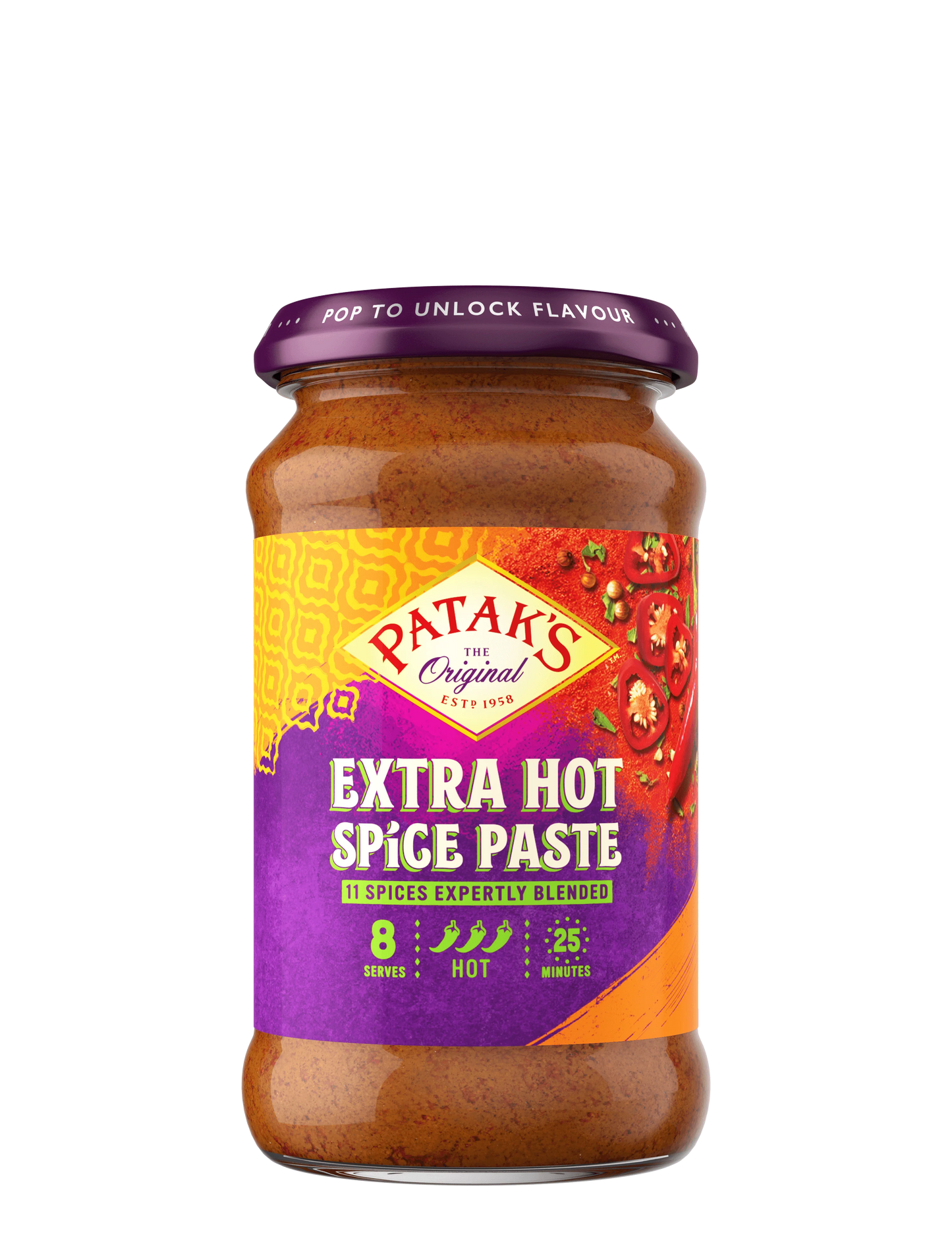 PATAKS EXTRA HOT CURRY PASTE 283G