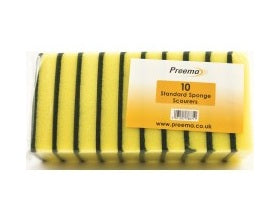 PREEMA SPONGE 6X3'' SCOURER 10PK