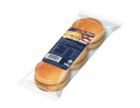 QUICKBURY BURGER BUNS PLAIN 300 6PK