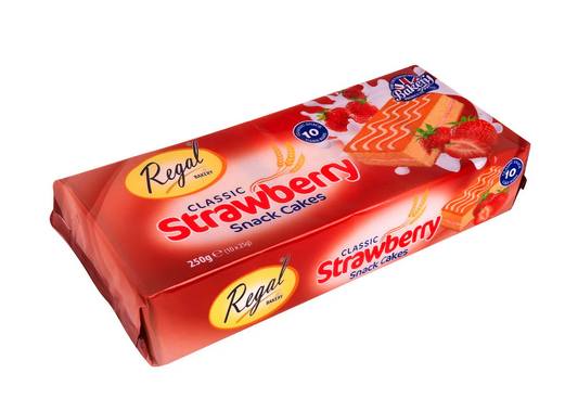 REGAL CLASSIC STRAWBERRY SNACK CAKES 250g