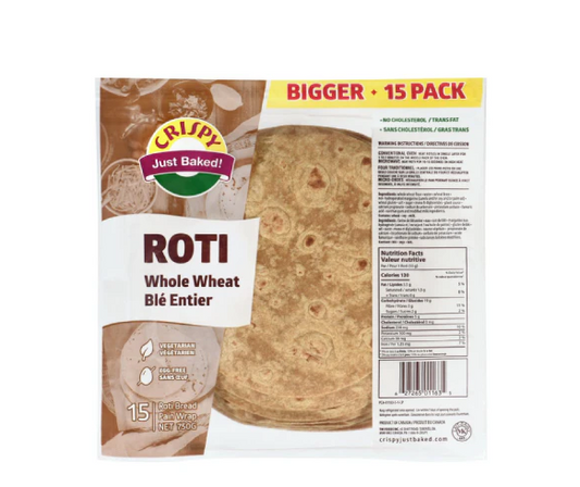 CRISPY ROTI W/WHEAT 15PCS 750G