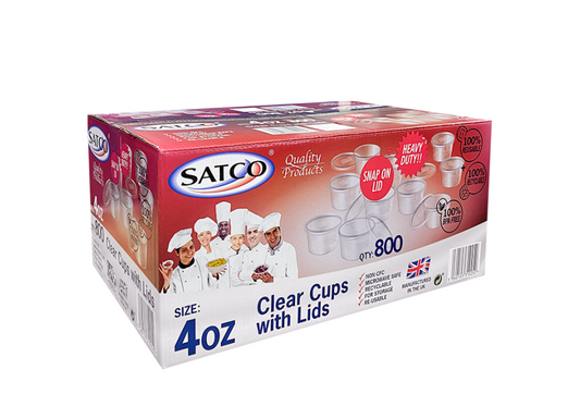 SATCO 4oz CUPS+LIDS