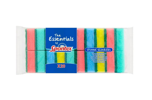 S/B SPOUNGE SCOURER 20PK