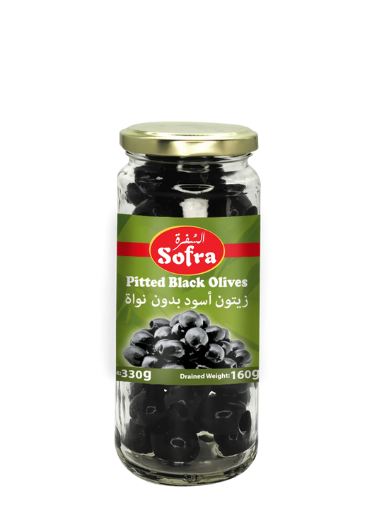 SOFRA PITTED BLACK OLIVES 330G