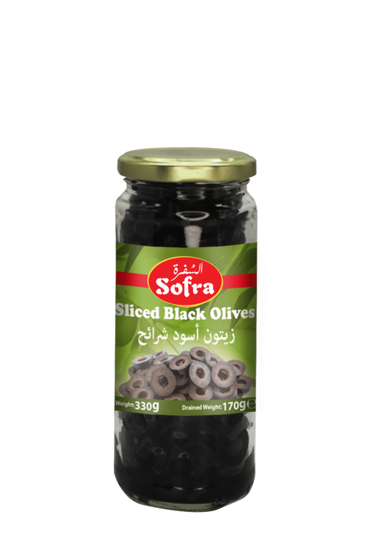 SOFRA SLICED BLACK OLIVES 330G