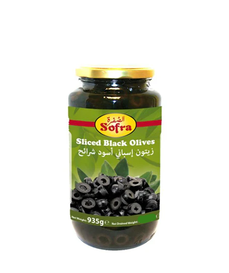 SOFRA SLICED BLACK OLIVES 935G