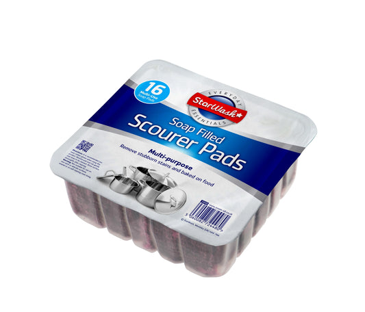STARWASH SOAP FILLED SCOURER PADS  16PK