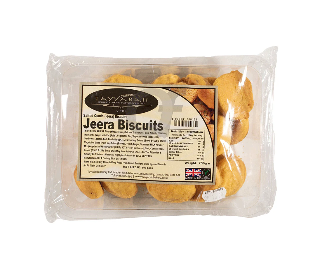TAYB JEERA BISCUITS 250G BAG
