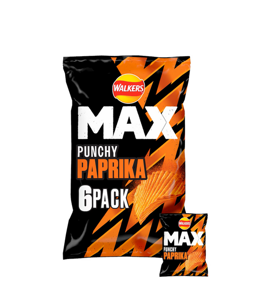 WALKERS MAX PAPRIKA 27GX6PK