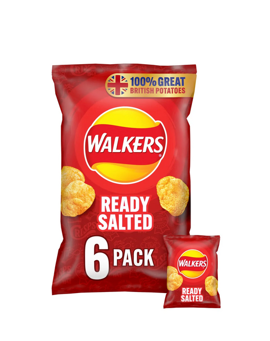 WALKERS READY SALTED 6 PACK