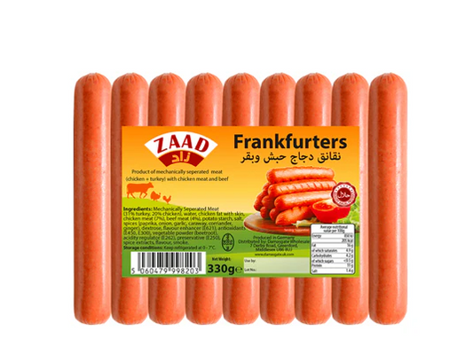 ZAAD CHICKEN FRANKFURTERS 400G