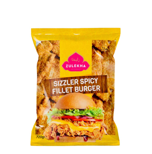 ZULEKHA SIZZLER SPICY FILLET BURGER 720G